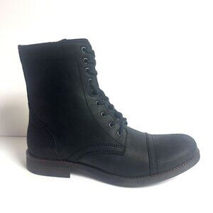 Steve Madden Mens Troops Combat Boot Black Leather Size 10 M